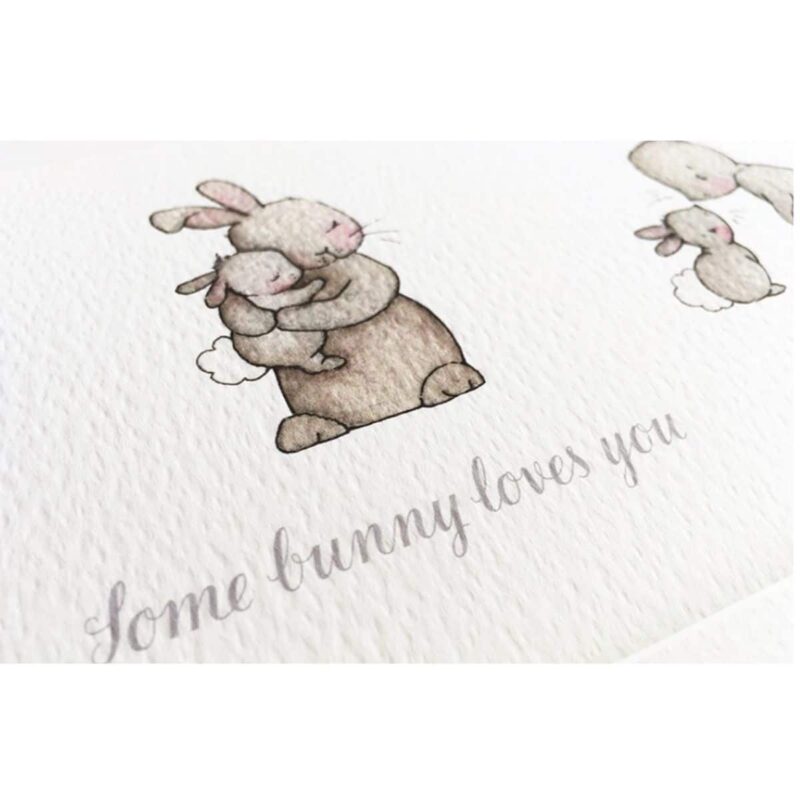 SOME BUNNY LOVES YOU LONG CHILDRENS PRINT