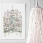 BIG PRINCESS PALACE PICTURE FOR A GIRL’S BEDROOM