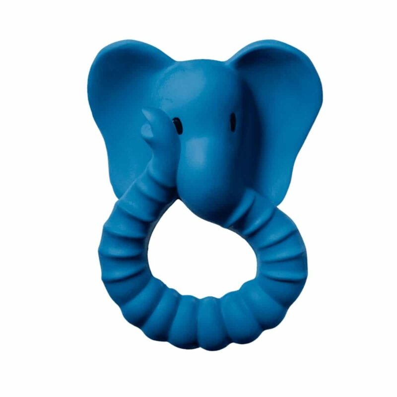 Nibbling Natruba Elephant Teether Blue