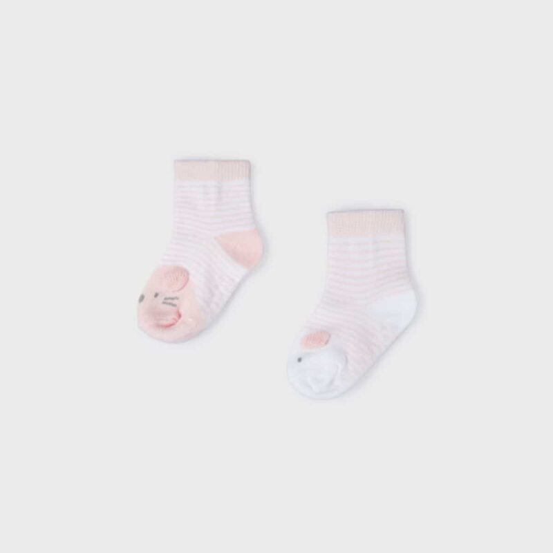Non-slip ECOFRIENDS Socks Newborn Pink