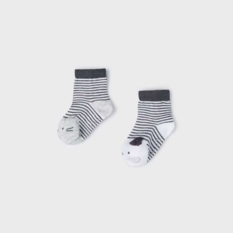 Non-slip ECOFRIENDS Socks Newborn Boy Gray