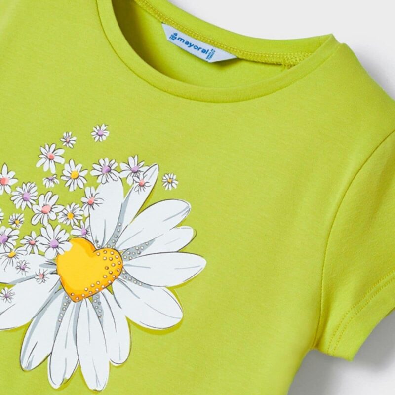 Short Sleeve T-shirt With Print Flower