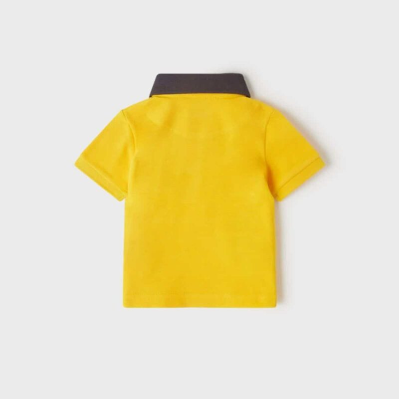 Short Sleeve Appliqués Polo Shirt Yellow
