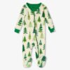 Christmas Trees Glow In The Dark Footed Coverall