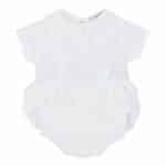 Girls Broderie  Anglaise Set Wth Woven Frill And Jam Pants