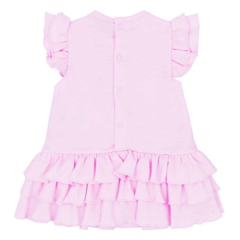 Girls Daisy Applique Dress With frill
