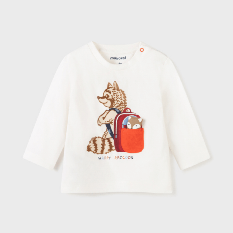 PLAY WITH Long Sleeve Racoon T-Shirt