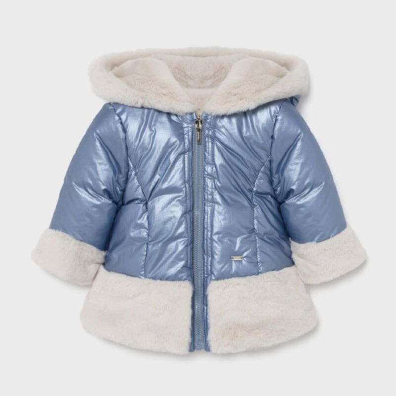 ECOFRIENDS Reversible Fur Coat Blue