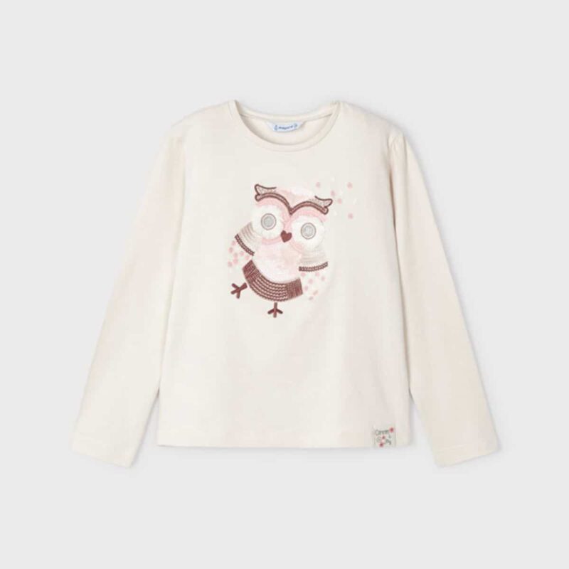 Girl embroidered cotton T-shirt