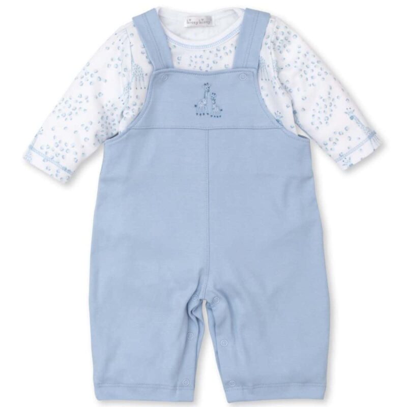 Cotton Giraffe Dungarees Set