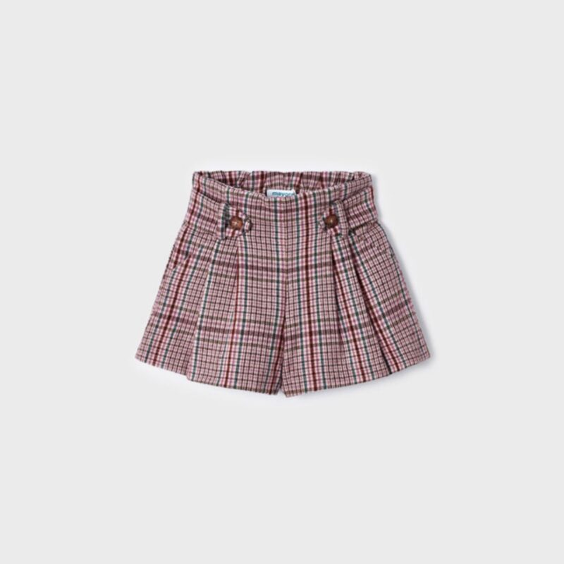 Girl Check Shorts Red