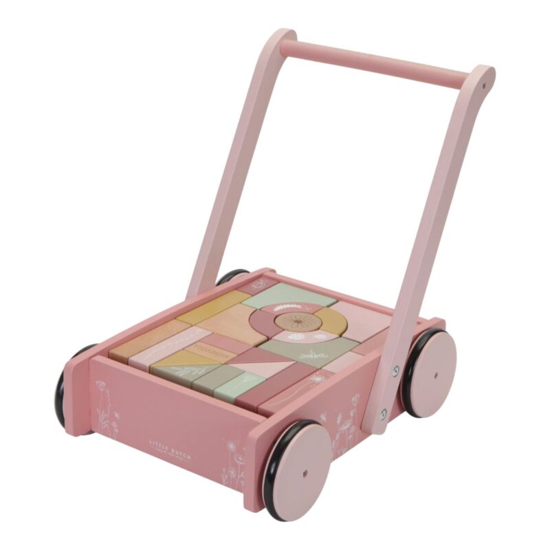 Block Trolley Pink - Flowers