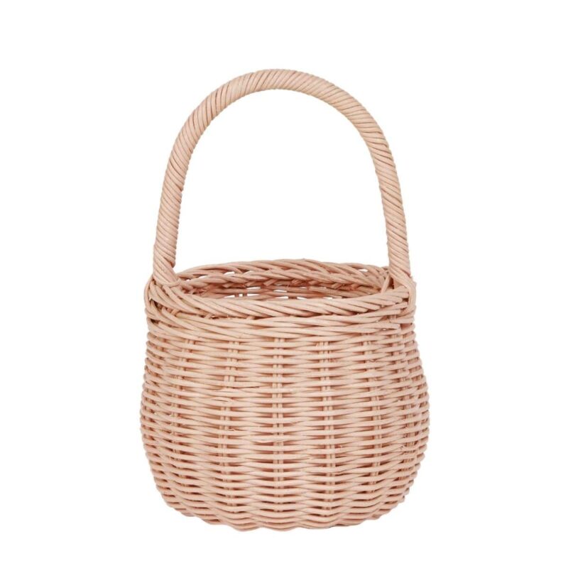 Rattan Berry Basket Rose