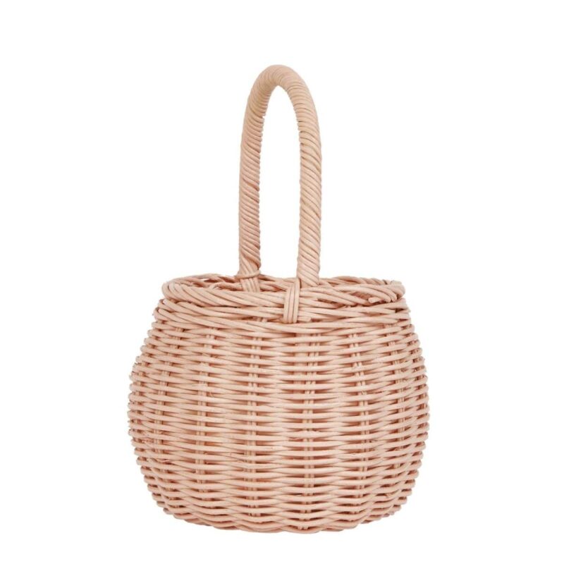 Rattan Berry Basket Rose - Image 2