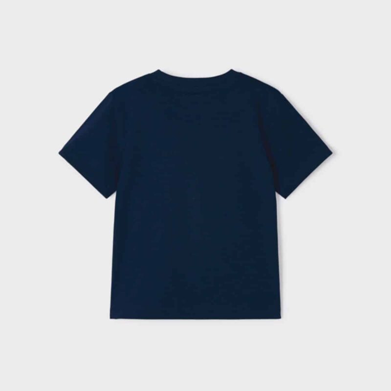 Boys Navy Blue Cotton Milkshake T-Shirt - Image 2