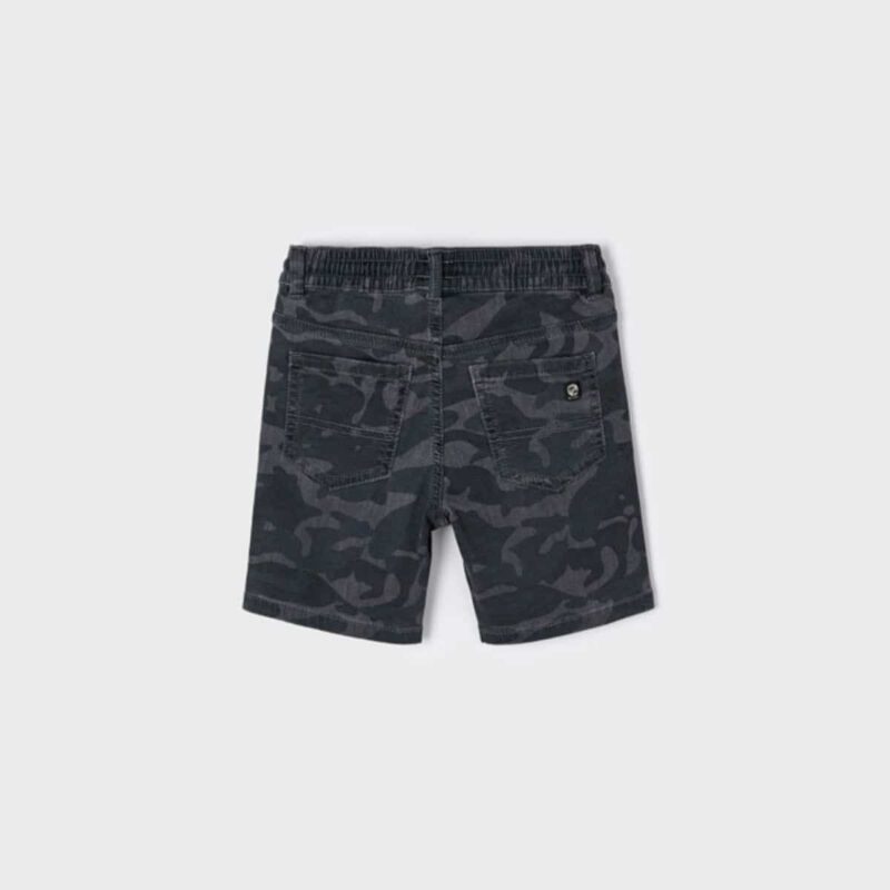 Boys Grey Camo Cotton Shorts - Image 2