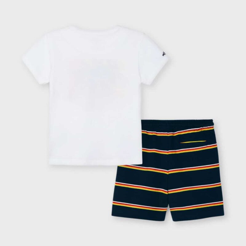 T-shirt And Striped Shorts Set - Image 2