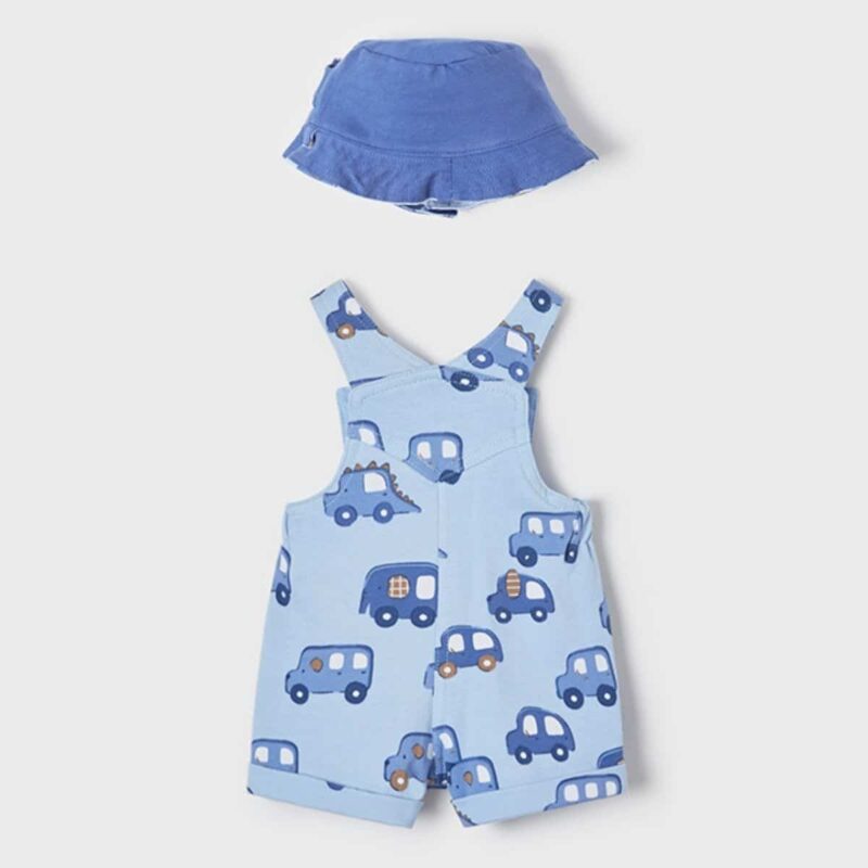 Blue Cotton Dungaree Set - Image 2