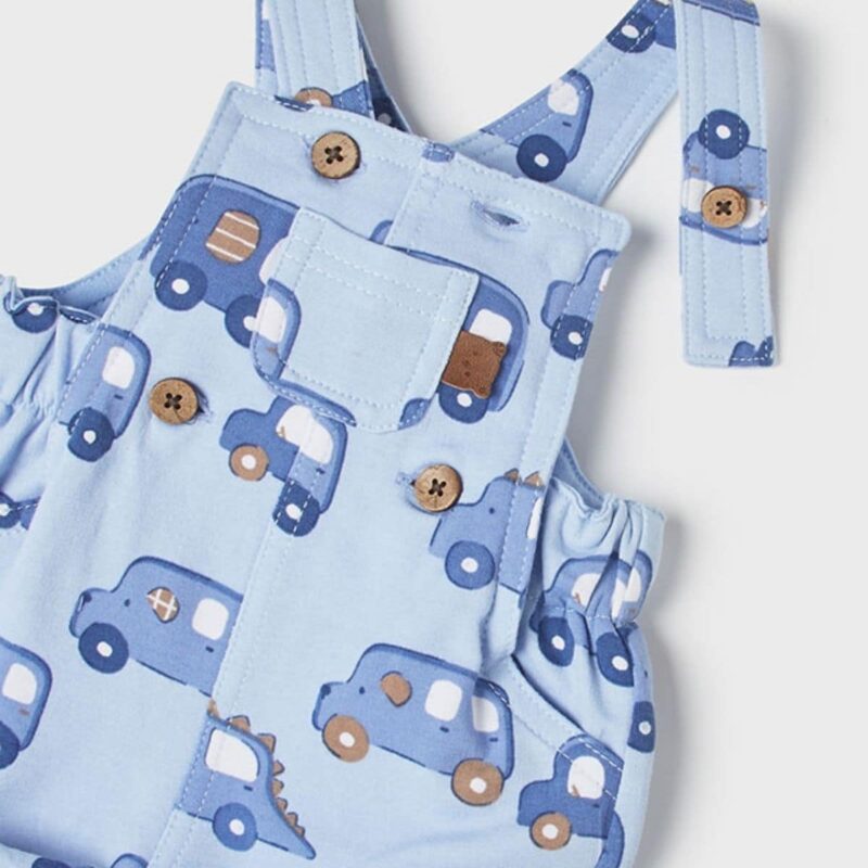 Blue Cotton Dungaree Set - Image 3