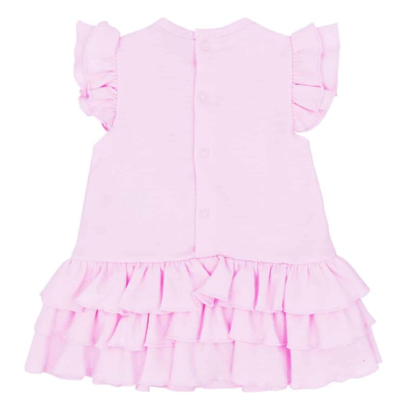 Girls Daisy Applique Dress With Frill - Image 2