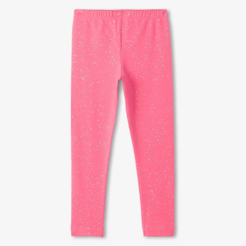 Girls Glitter Pink Leggings - Image 2
