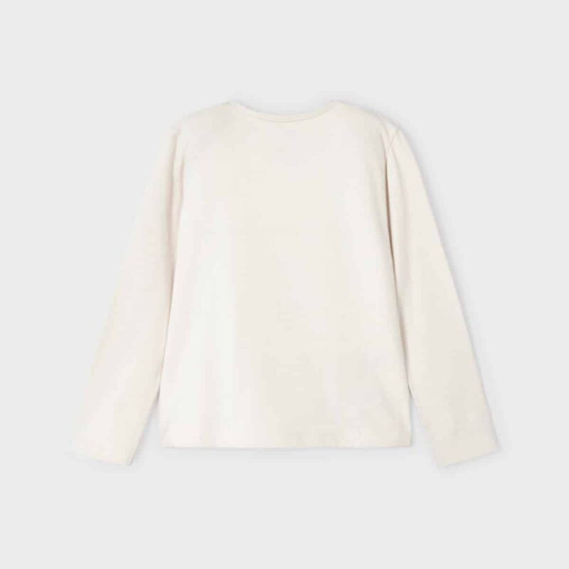 Girl embroidered cotton T-shirt - Image 2