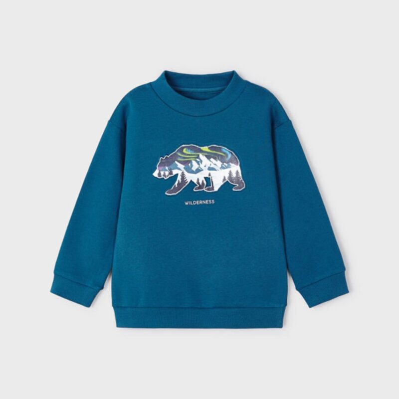 Boy Embossed Drop Shoulder Jumper