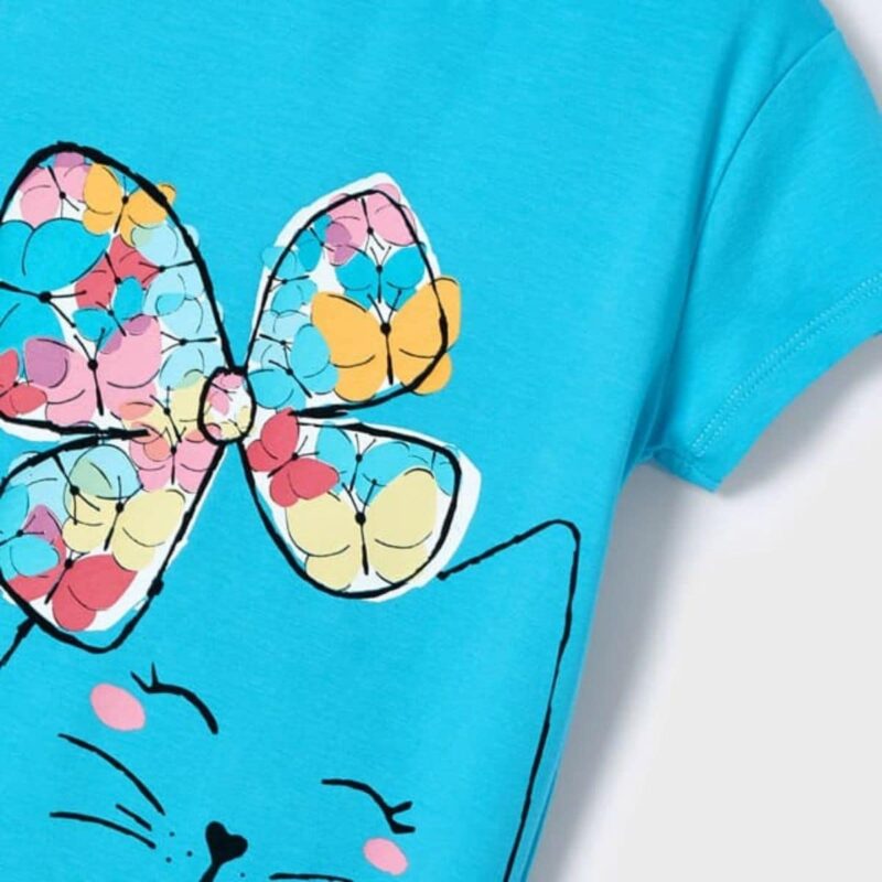 Blue Cat Butterfly T-Shirt - Image 3