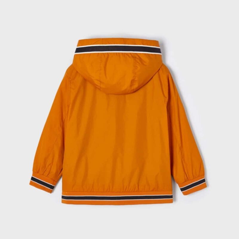 Boys Orange Hooded Jacket - Image 2
