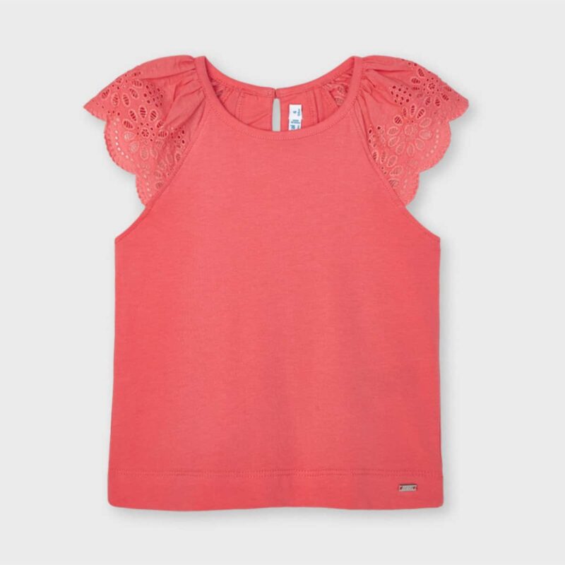 Sleeveless T-shirt Coral