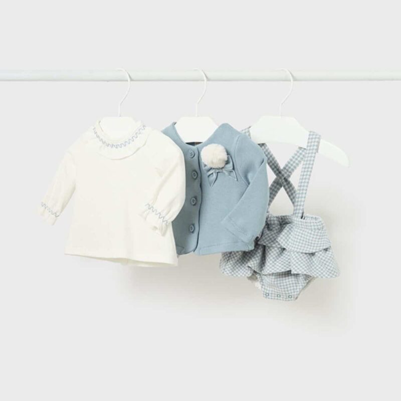 Three Piece Set With Cardigan