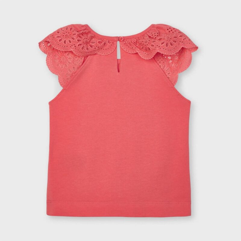 Sleeveless T-shirt Coral - Image 2