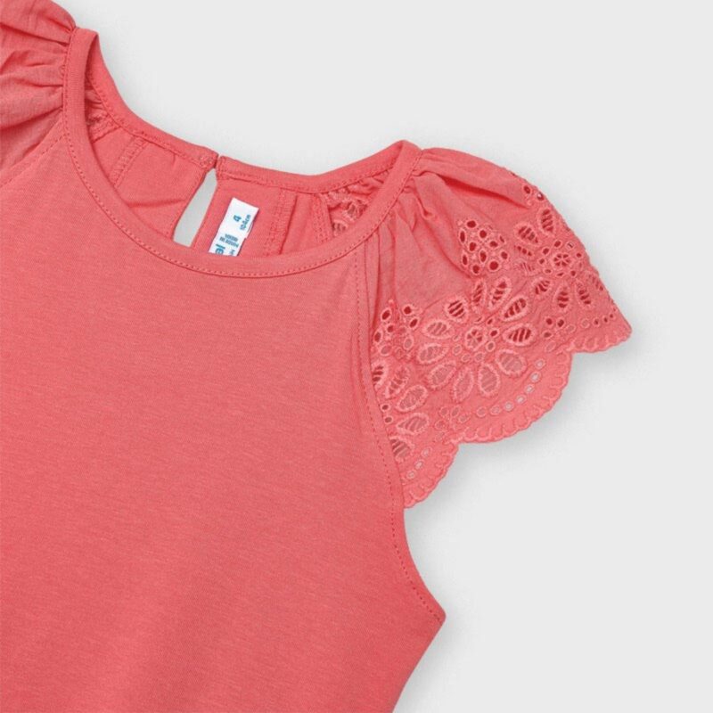 Sleeveless T-shirt Coral - Image 3