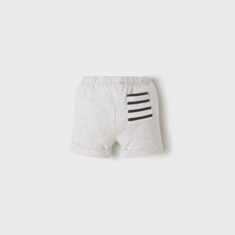 Grey Cotton Jersey Shorts - Image 2