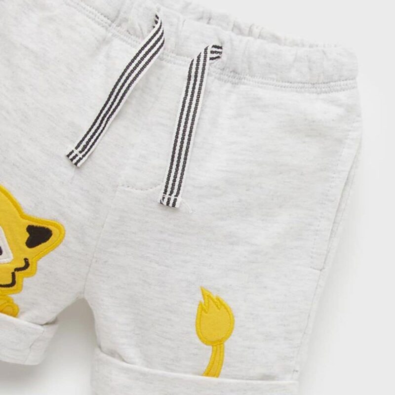 Grey Cotton Jersey Shorts - Image 3