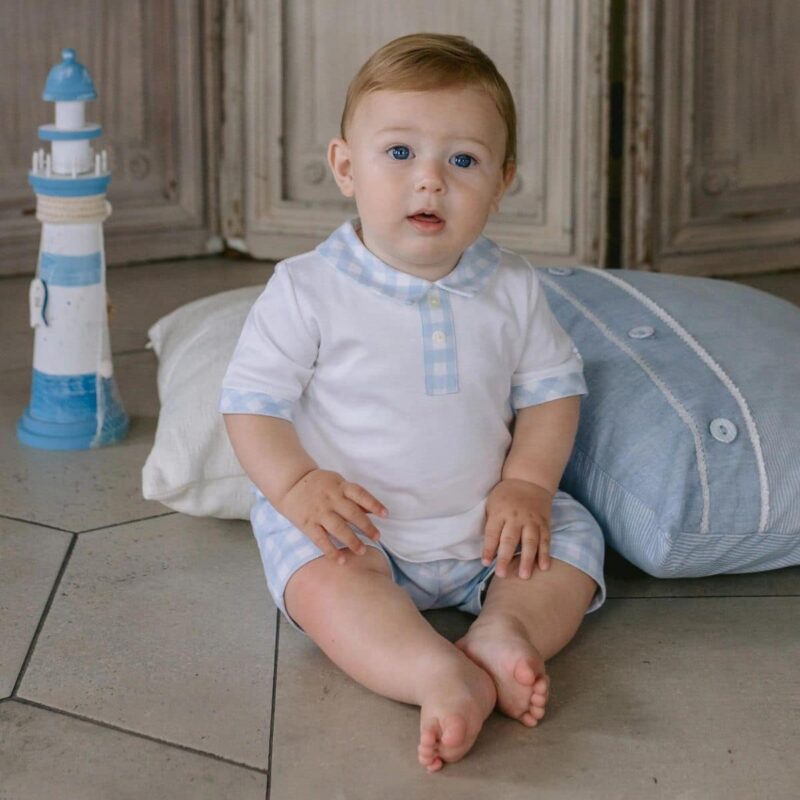 Doyle Check Print Boys Short Set - Image 2