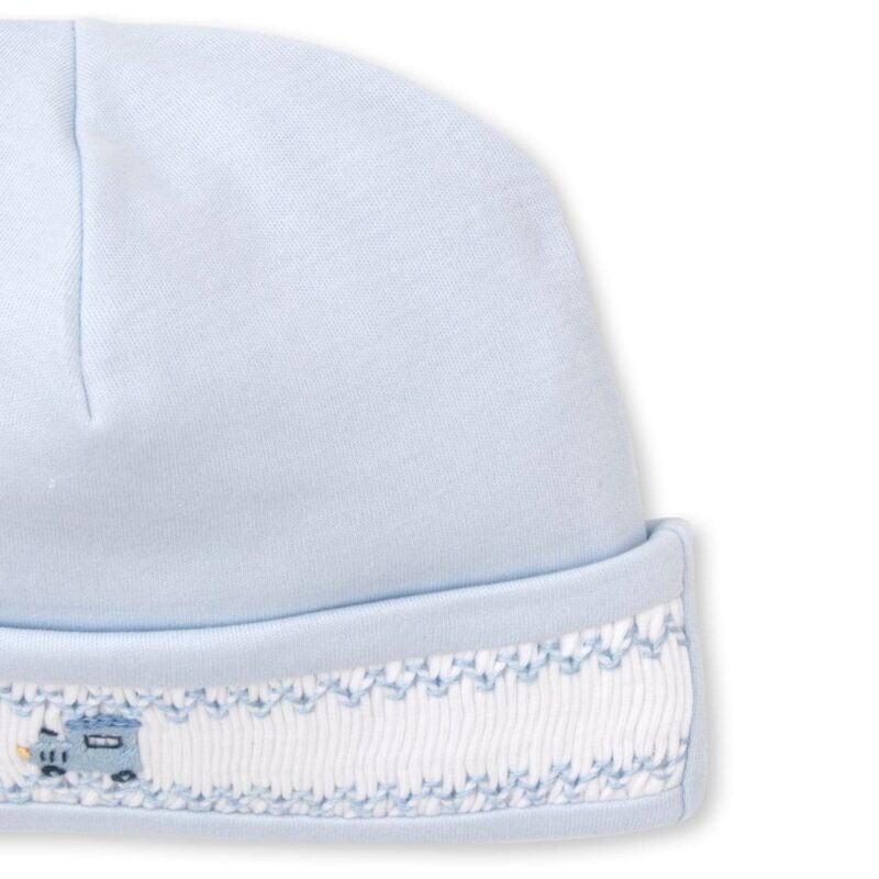 Blue train smocked hat - Image 3