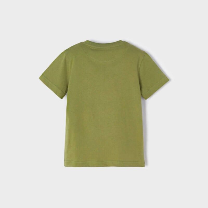 Boys Green Cotton Surf T-Shirt - Image 2