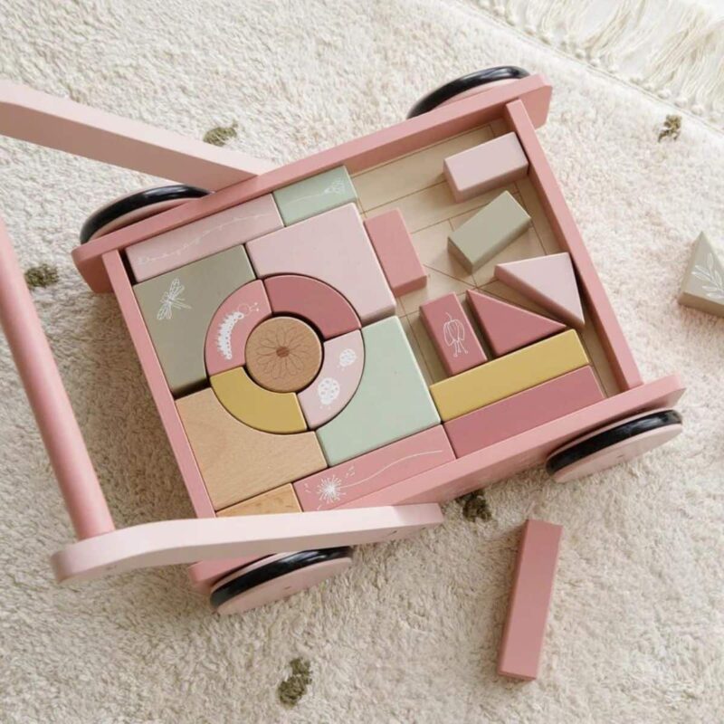 Block Trolley Pink - Flowers - Image 3