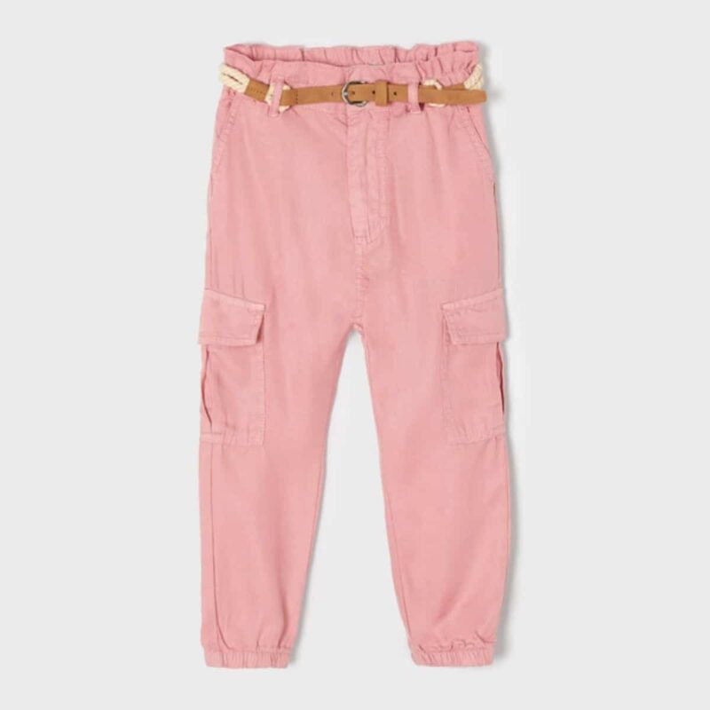 Girls Pink Cargo Trousers
