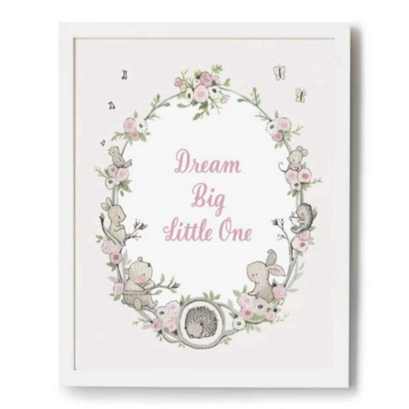 Girl's Big Floral Garden Wreath Quote Print - Image 2