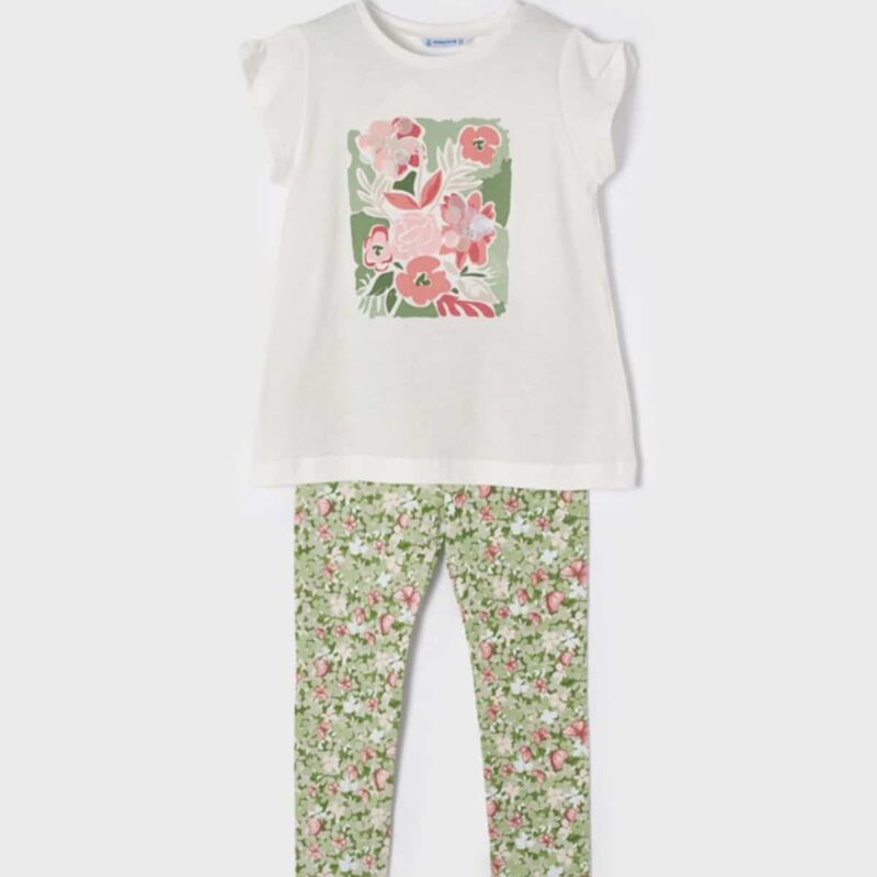 Ivory & Green Leggings Set
