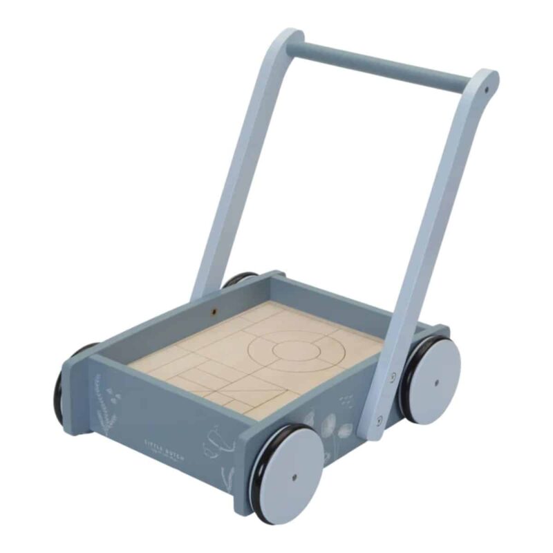 Block Trolley Blue - Flowers - Image 3