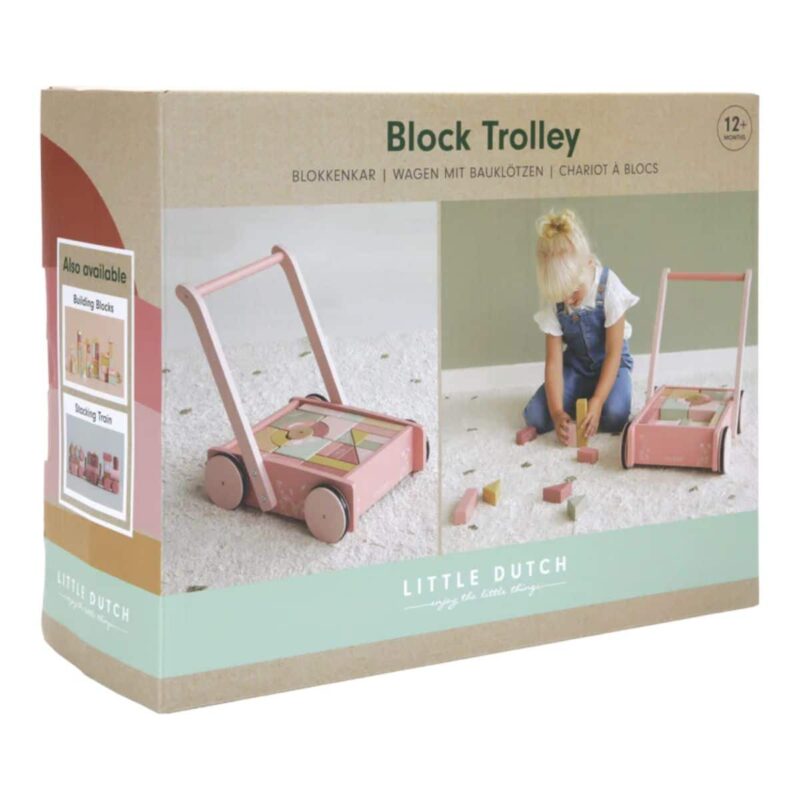 Block Trolley Pink - Flowers - Image 5