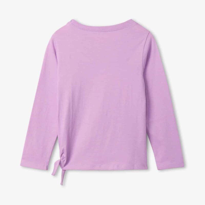 Girls Purple Cotton Rainbow Top - Image 2