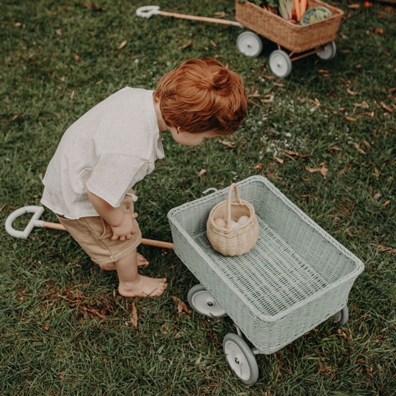 Rattan Wonder Wagon Vintage Blue - Image 2