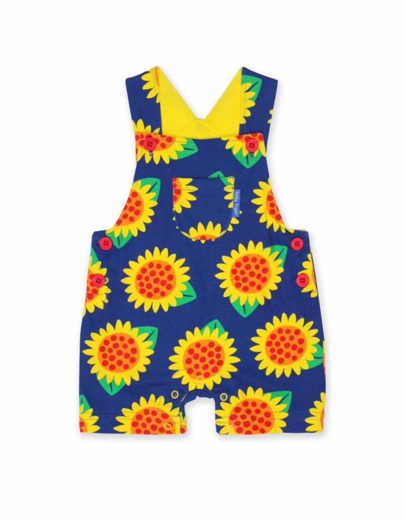 Organic Sunflower Dungaree Shorts
