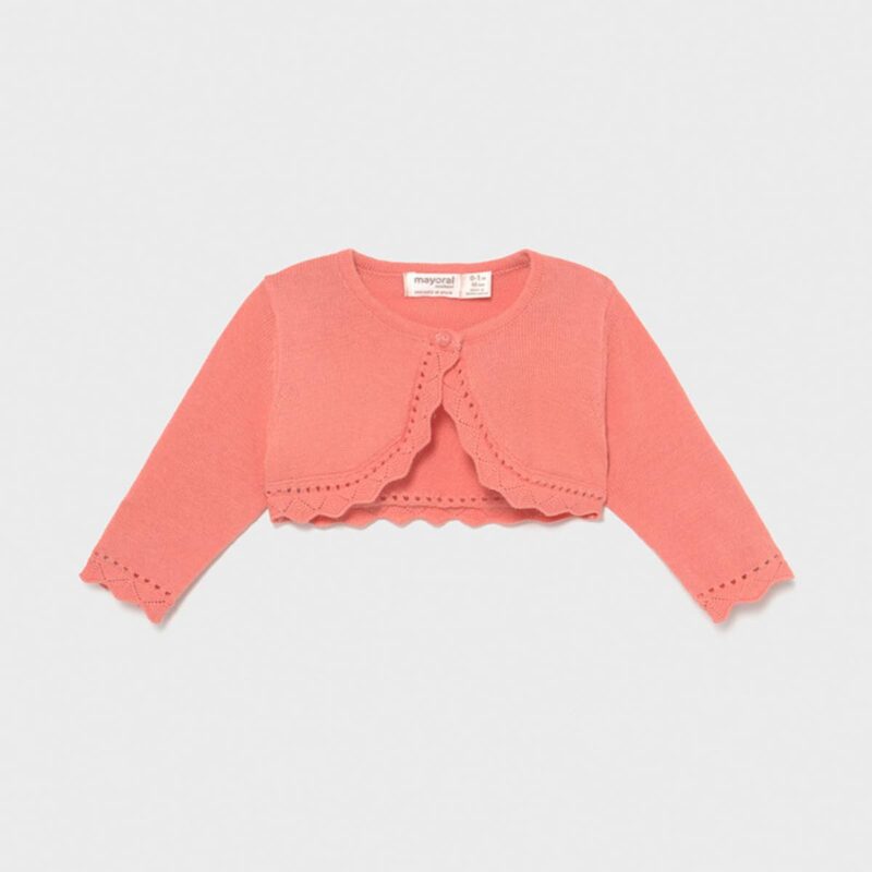 Baby Girl Coral Cardigan
