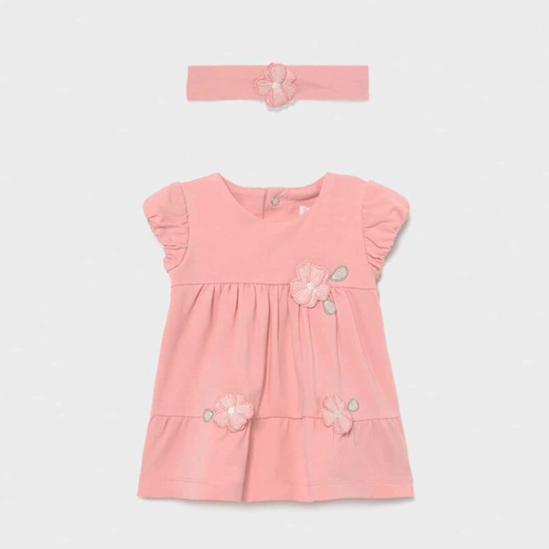 Baby Girl Pink Dress With Headband