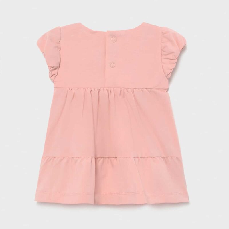 Baby Girl Pink Dress With Headband - Image 2
